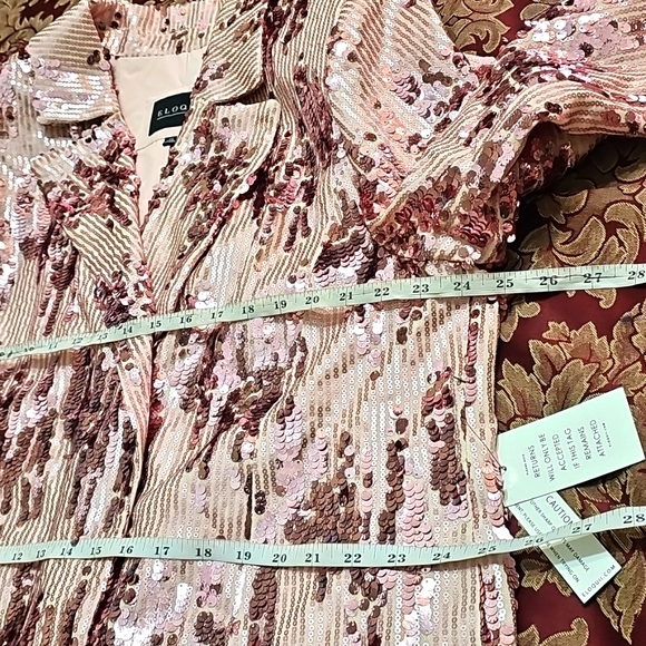 Eloquii Pink Sold Out Sequin Blazer Dress 22 - Picture 8 of 10